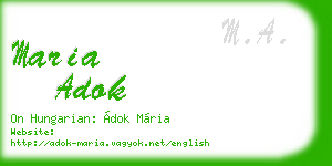 maria adok business card